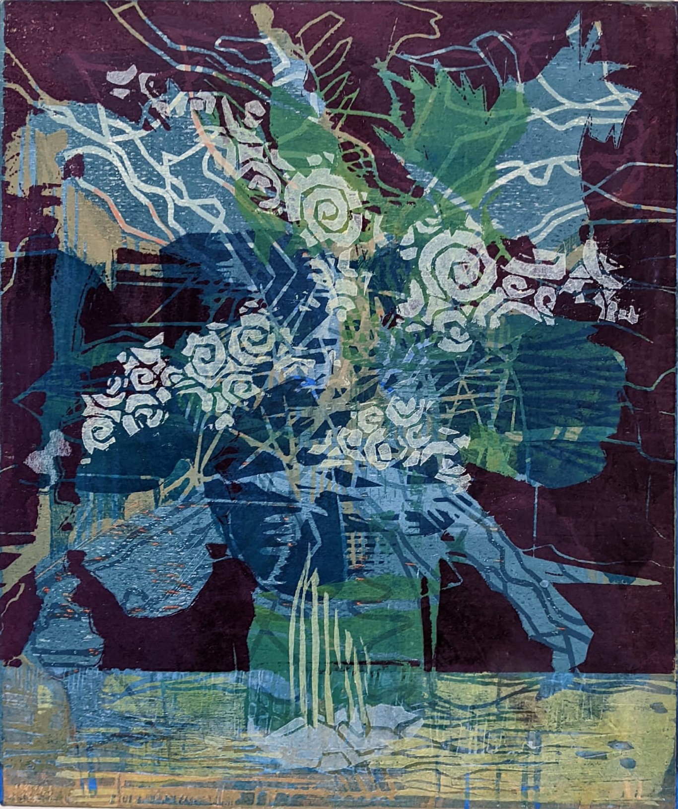 Blaues Blumenstück · 04/2018